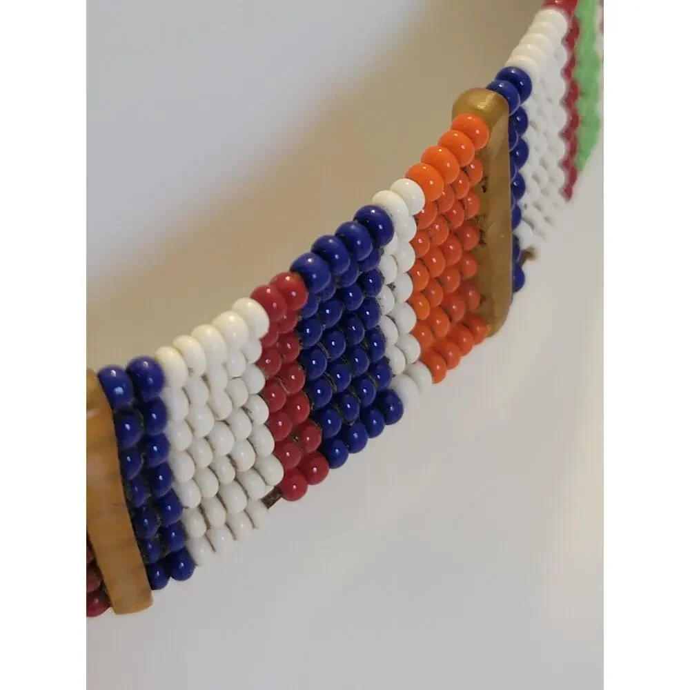 Maasai Beaded Ethnic Necklace Boho Art Deco Choker‎ Multicolor Fashion Jewelry